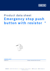 Emergency stop push button with resistor  * Product data sheet EN