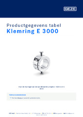 Klemring E 3000 Productgegevens tabel NL