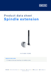 Spindle extension Product data sheet EN