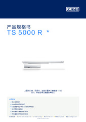 TS 5000 R  * 产品规格书 ZH