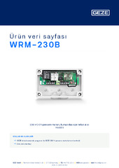 WRM-230B Ürün veri sayfası TR
