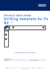 Drilling template for Fz 92  * Product data sheet EN