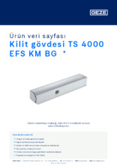 Kilit gövdesi TS 4000 EFS KM BG  * Ürün veri sayfası TR