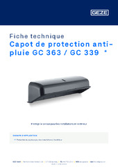 Capot de protection anti-pluie GC 363 / GC 339  * Fiche technique FR