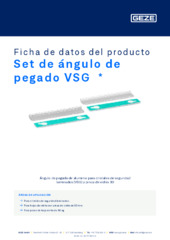Set de ángulo de pegado VSG  * Ficha de datos del producto ES