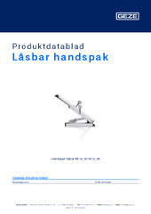 Låsbar handspak Produktdatablad SV