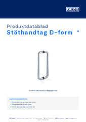 Stöthandtag D-form  * Produktdatablad SV