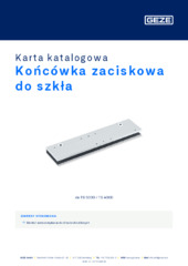 Końcówka zaciskowa do szkła Karta katalogowa PL