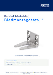 Bladmontagesats  * Produktdatablad SV