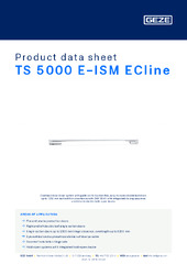 TS 5000 E-ISM ECline Product data sheet EN