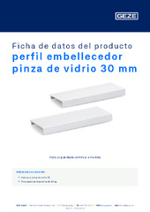 perfil embellecedor pinza de vidrio 30 mm Ficha de datos del producto ES
