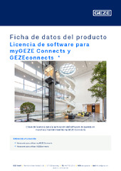 Licencia de software para myGEZE Connects y GEZEconnects  * Ficha de datos del producto ES