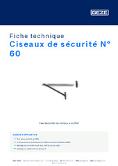 Ciseaux de sécurité N° 60 Fiche technique FR