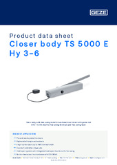 Closer body TS 5000 E Hy 3-6 Product data sheet EN