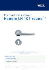 Handle LH 107 round  * Product data sheet EN