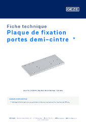 Plaque de fixation portes demi-cintre  * Fiche technique FR