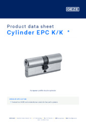 Cylinder EPC K/K  * Product data sheet EN