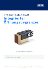 Integrierter Öffnungsbegrenzer Produktdatenblatt DE