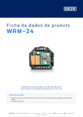 WRM-24  * Ficha de dados de produto PT
