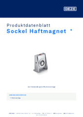 Sockel Haftmagnet  * Produktdatenblatt DE
