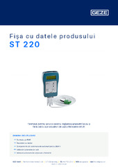 ST 220 Fișa cu datele produsului RO