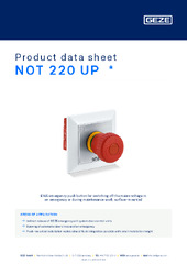 NOT 220 UP  * Product data sheet EN