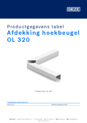 Afdekking hoekbeugel OL 320 Productgegevens tabel NL