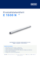 E 1500 N  * Produktdatenblatt DE