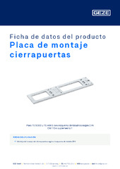 Placa de montaje cierrapuertas Ficha de datos del producto ES