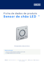 Sensor de chão LED  * Ficha de dados de produto PT