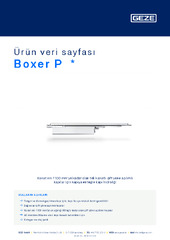 Boxer P  * Ürün veri sayfası TR