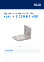 Kutnik E 250 NT NSK Sigurnosno-tehnički list HR