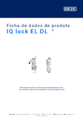 IQ lock EL DL  * Ficha de dados de produto PT