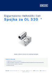 Spojka za OL 320  * Sigurnosno-tehnički list HR