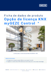 Opção de licença KNX myGEZE Control  * Ficha de dados de produto PT