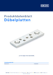 Dübelplatten Produktdatenblatt DE