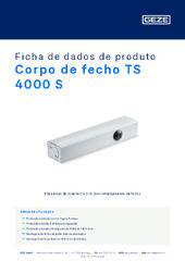 Corpo de fecho TS 4000 S Ficha de dados de produto PT
