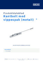 Kantbolt med vippespak (metall)  * Produktdatablad NB