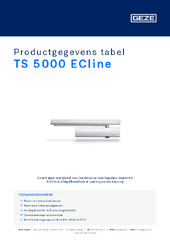 TS 5000 ECline Productgegevens tabel NL