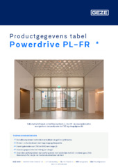 Powerdrive PL-FR  * Productgegevens tabel NL