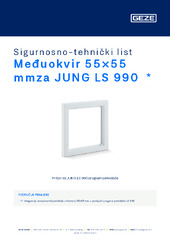 Međuokvir 55×55 mmza JUNG LS 990  * Sigurnosno-tehnički list HR