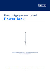 Power lock Productgegevens tabel NL