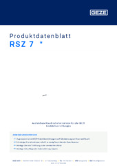 RSZ 7  * Produktdatenblatt DE