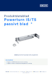 Powerturn IS/TS passivt blad  * Produktdatablad NB