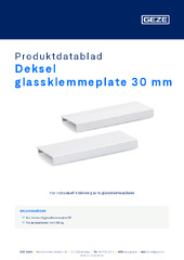 Deksel glassklemmeplate 30 mm Produktdatablad NB