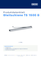 Gleitschiene TS 1500 G Produktdatenblatt DE