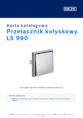 Przełącznik kołyskowy LS 990 Karta katalogowa PL
