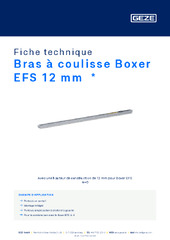 Bras à coulisse Boxer EFS 12 mm  * Fiche technique FR