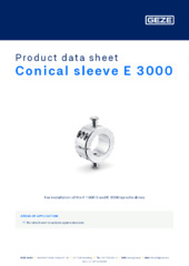 Conical sleeve E 3000 Product data sheet EN