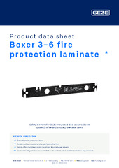 Boxer 3-6 fire protection laminate  * Product data sheet EN